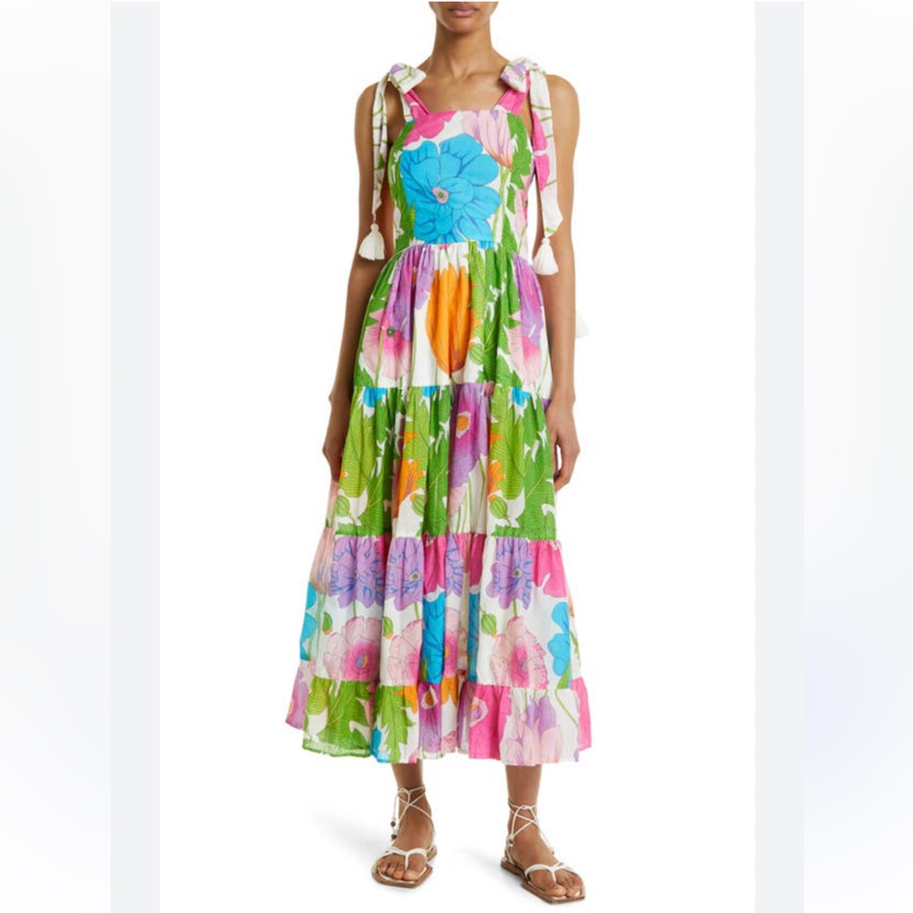 Mille Daphne Cotton Sundress In Sedgwick Floral Maxi
